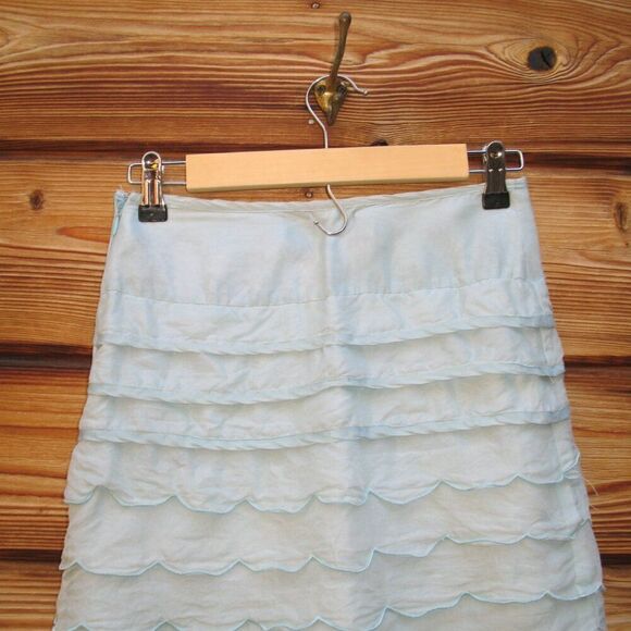 REISS Silk Mini Skirt - Picture 6 of 8